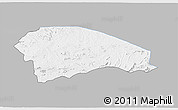 Gray 3D Map of Rushinga, single color outside