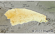 Physical 3D Map of Rushinga, darken, semi-desaturated