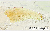 Physical 3D Map of Rushinga, lighten