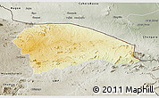 Physical 3D Map of Rushinga, semi-desaturated