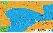 Political 3D Map of Rushinga