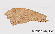 Satellite 3D Map of Rushinga, cropped outside