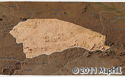 Satellite 3D Map of Rushinga, darken