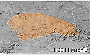 Satellite 3D Map of Rushinga, desaturated