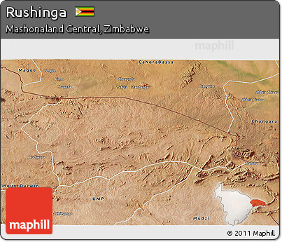Satellite 3D Map of Rushinga