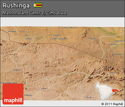 Satellite 3D Map of Rushinga