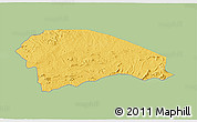 Savanna Style 3D Map of Rushinga, single color outside