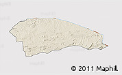 Shaded Relief 3D Map of Rushinga, cropped outside