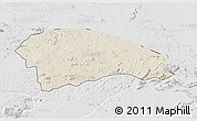 Shaded Relief 3D Map of Rushinga, lighten, desaturated
