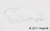 Silver Style 3D Map of Rushinga, single color outside