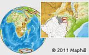 Physical Location Map of Rushinga, highlighted country, highlighted parent region