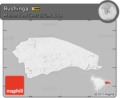 Gray Map of Rushinga, single color outside