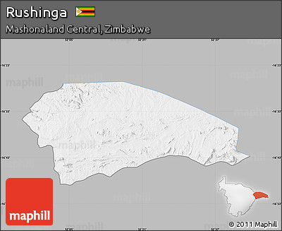 Gray Map of Rushinga, single color outside