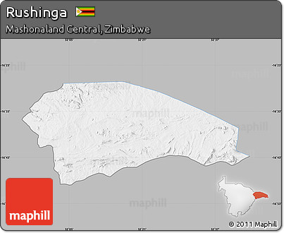 Gray Map of Rushinga, single color outside