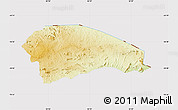 Physical Map of Rushinga, cropped outside