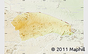 Physical Map of Rushinga, lighten