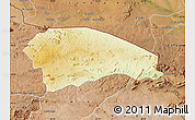 Physical Map of Rushinga, satellite outside