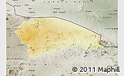 Physical Map of Rushinga, semi-desaturated