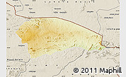 Physical Map of Rushinga, shaded relief outside