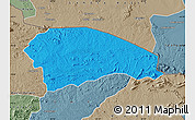 Political Map of Rushinga, semi-desaturated
