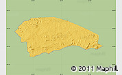 Savanna Style Map of Rushinga, single color outside