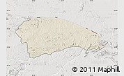Shaded Relief Map of Rushinga, lighten, semi-desaturated