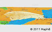 Physical Panoramic Map of Rushinga, political outside