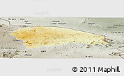 Physical Panoramic Map of Rushinga, semi-desaturated