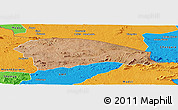 Satellite Panoramic Map of Rushinga, political outside