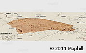 Satellite Panoramic Map of Rushinga, shaded relief outside