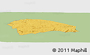 Savanna Style Panoramic Map of Rushinga, single color outside