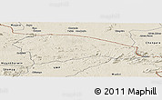 Shaded Relief Panoramic Map of Rushinga