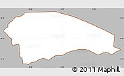 Gray Simple Map of Rushinga, cropped outside