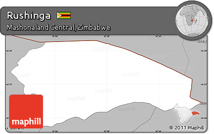 Gray Simple Map of Rushinga