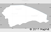 Gray Simple Map of Rushinga, single color outside