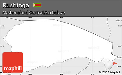 Silver Style Simple Map of Rushinga