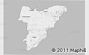 Gray 3D Map of Shamva, single color outside