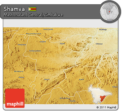 Physical 3D Map of Shamva