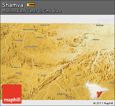 Physical 3D Map of Shamva