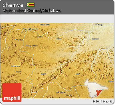 Physical 3D Map of Shamva
