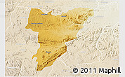 Physical 3D Map of Shamva, lighten