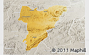 Physical 3D Map of Shamva, lighten, semi-desaturated