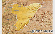 Physical 3D Map of Shamva, satellite outside