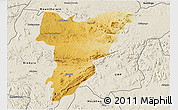 Physical 3D Map of Shamva, shaded relief outside