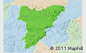 Political 3D Map of Shamva, lighten