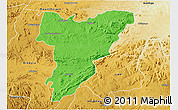 Political 3D Map of Shamva, physical outside