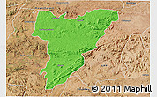 Political 3D Map of Shamva, satellite outside
