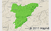 Political 3D Map of Shamva, shaded relief outside