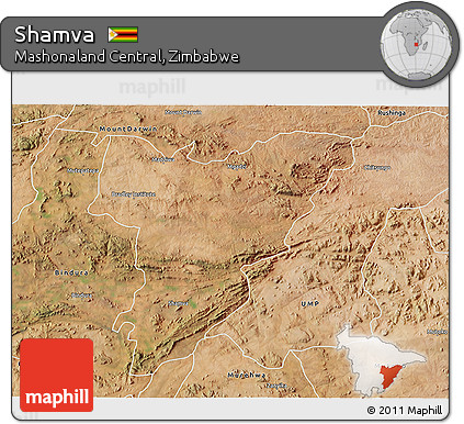Satellite 3D Map of Shamva