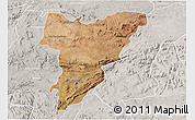 Satellite 3D Map of Shamva, lighten, semi-desaturated